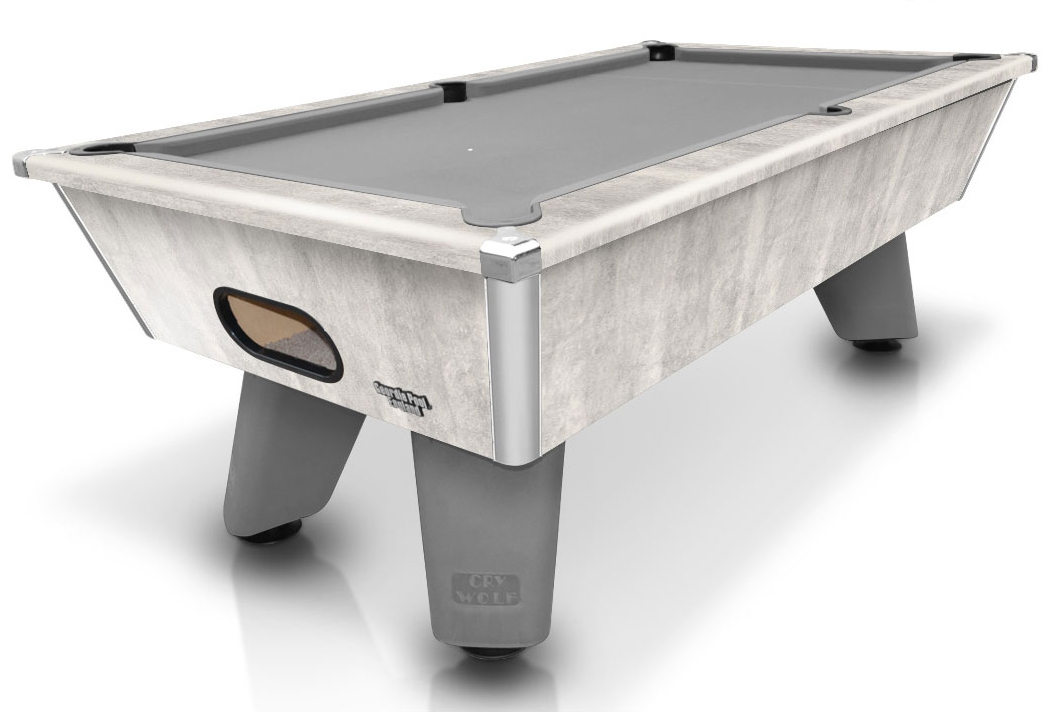 Cry Wolf - Slate Bed Pool Table - Urban Grey