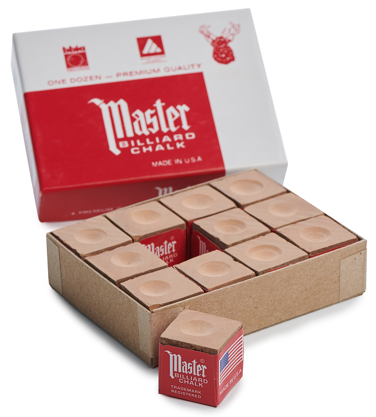 Master Billiard chalk Rust - box of 12