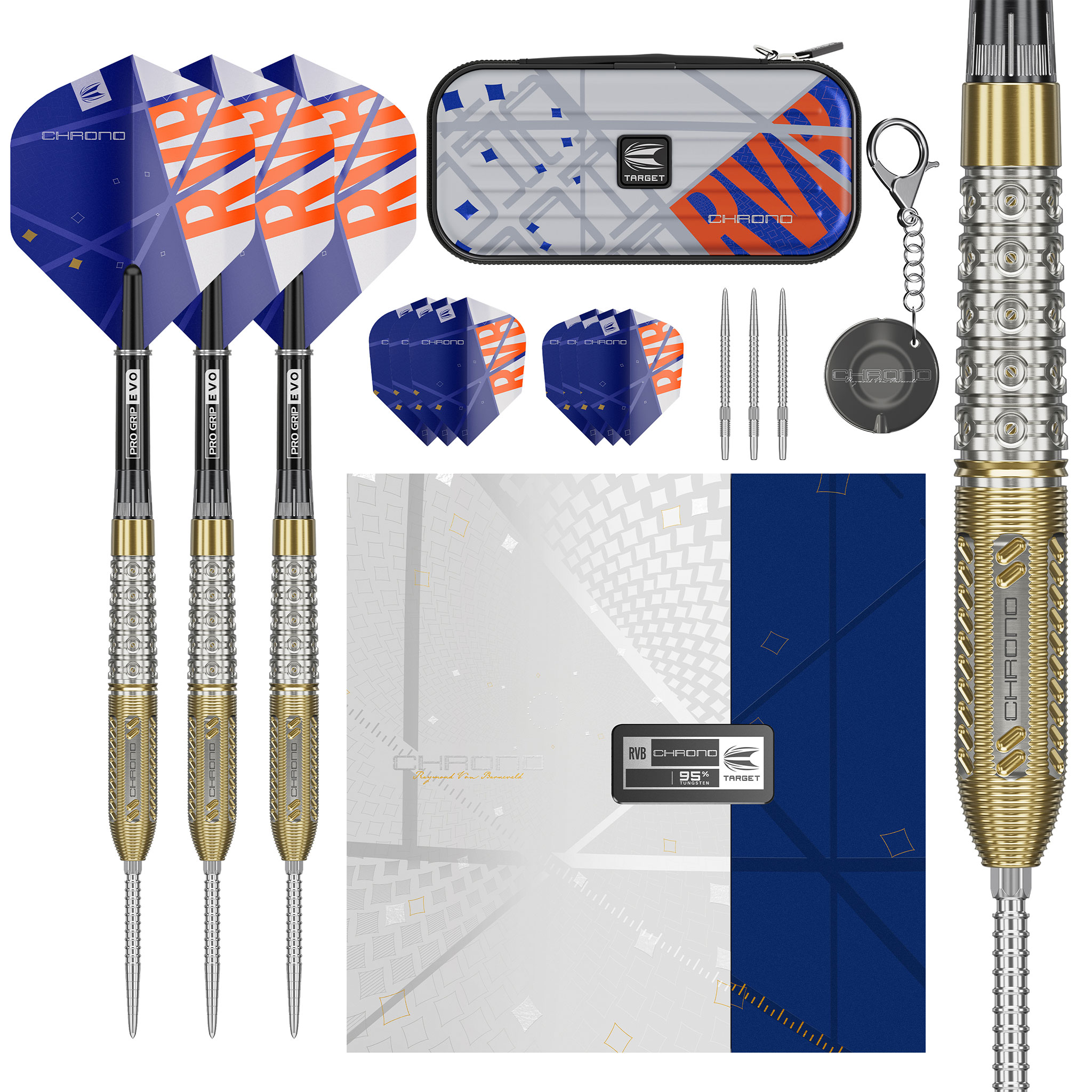 RAYMOND VAN BARNEVELD CHRONO 95% SP STEEL TIP DARTS SET 2024