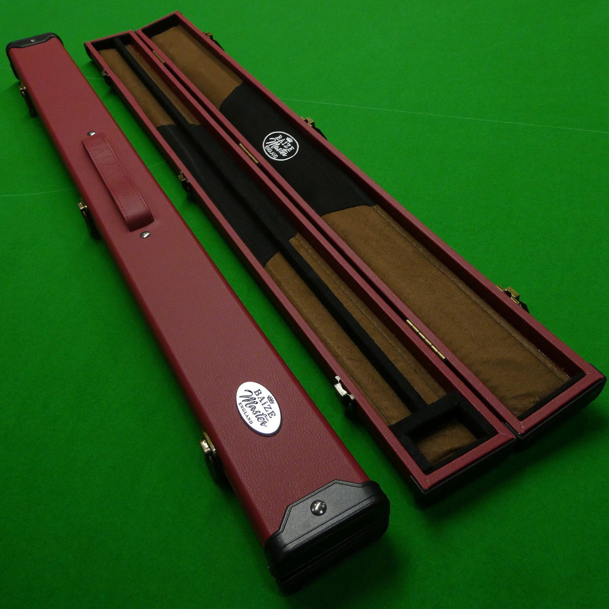 2pc Baize Master deluxe cue case - Burgundy