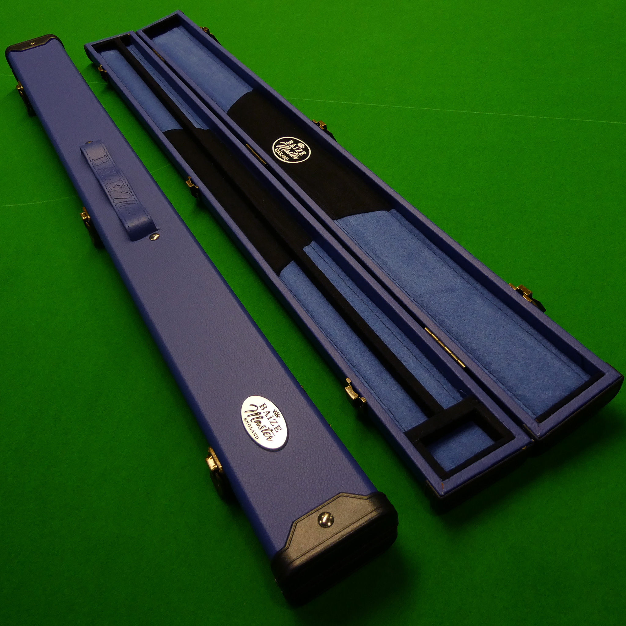 2pc Baize Master deluxe cue case - Royal blue