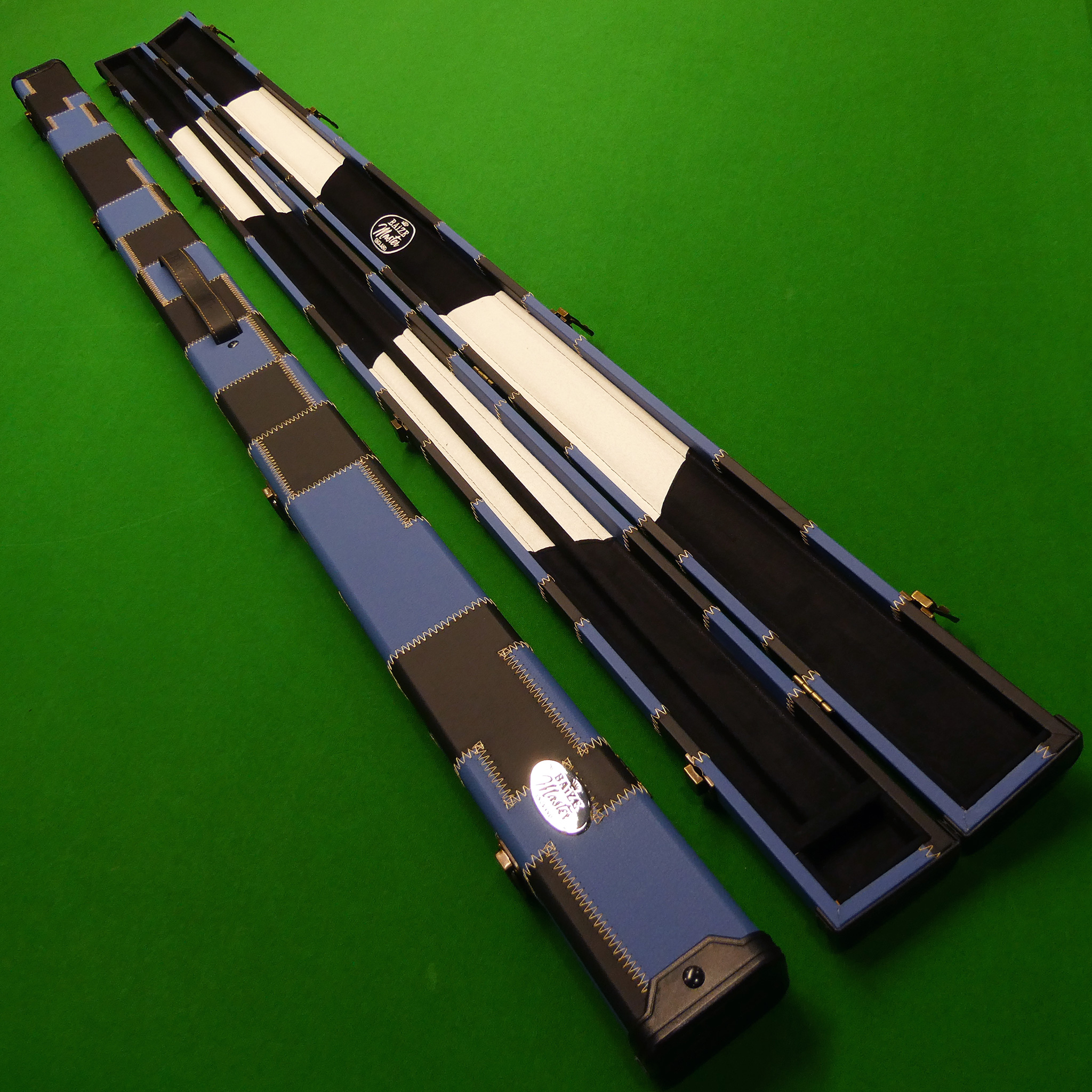 1pc Baize Master Black & Blue Patchwork cue case