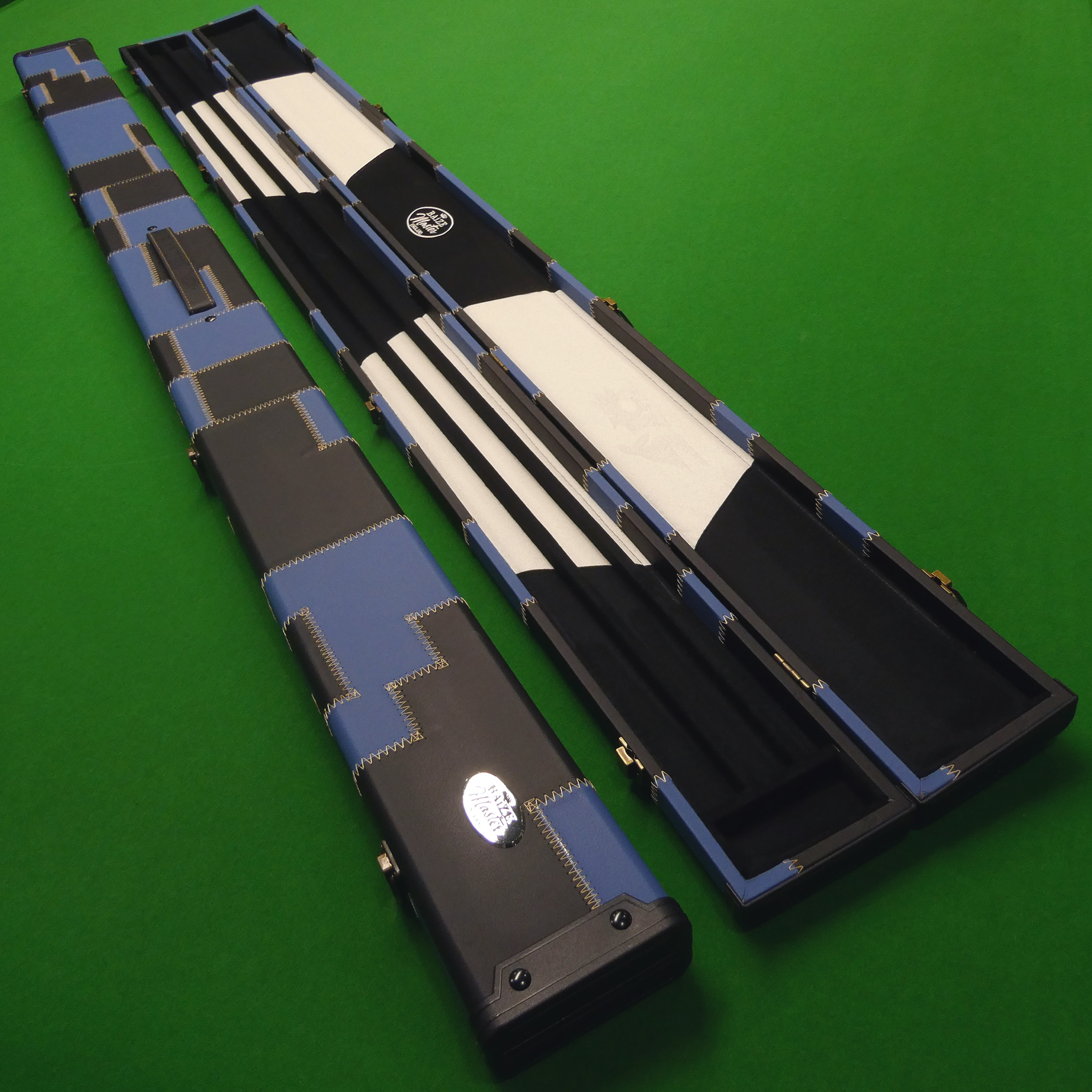 1pc Baize Master Wide Black & Blue cue case (Holds 3 cues)