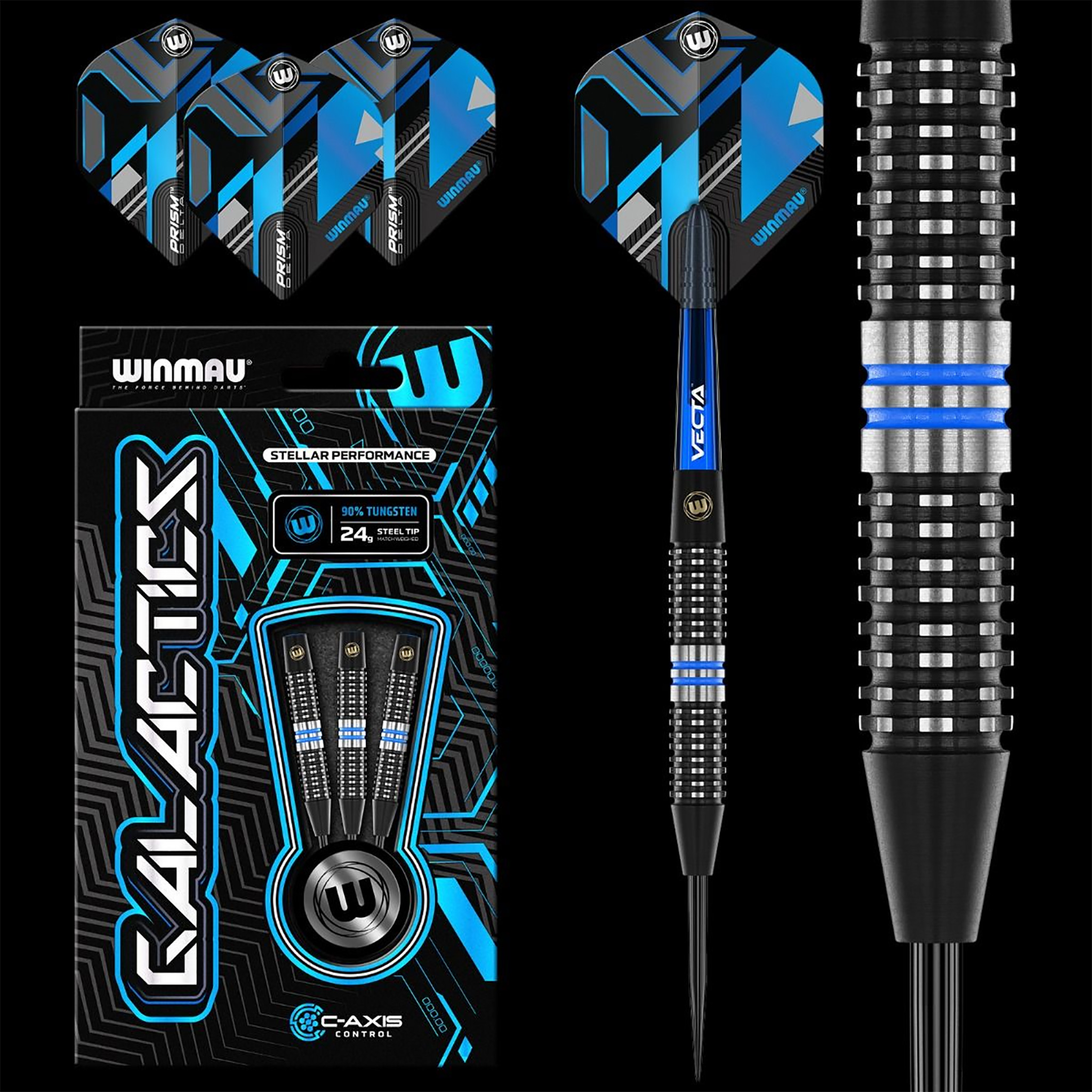 Galactics darts 90% Tungsten - C-Axis grip