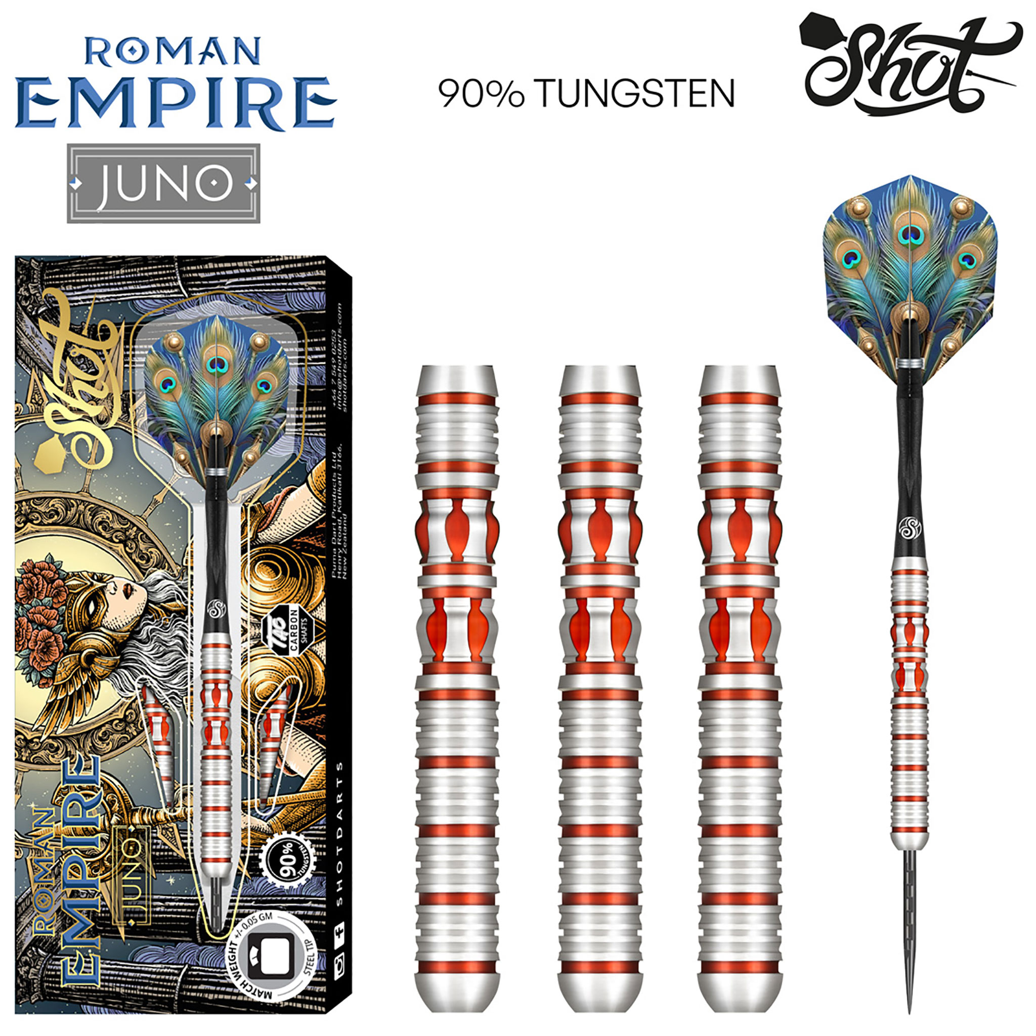 Roman Empire Juno Steel Tip Darts Set