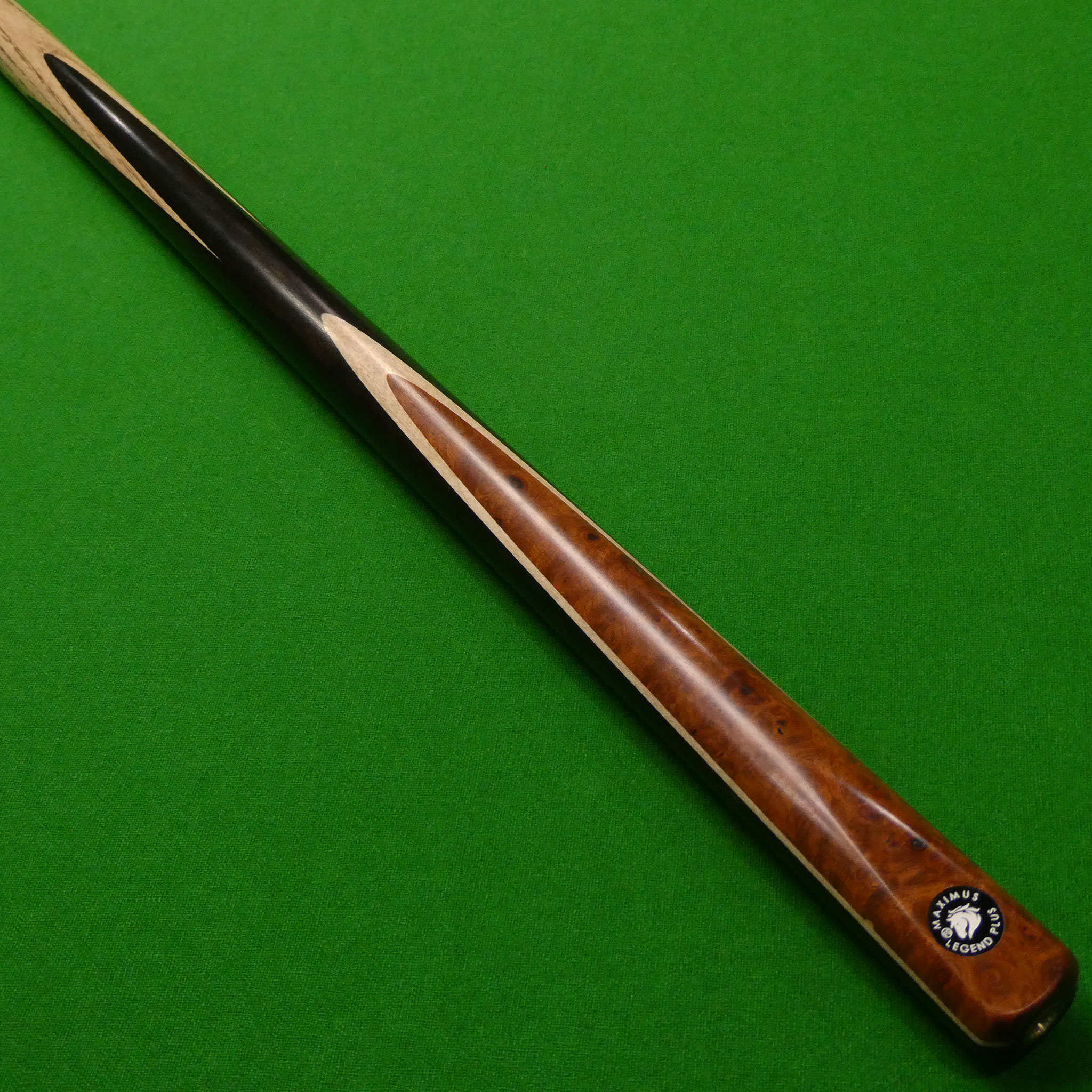 1pc Maximus Legend Plus Full Shaft snooker cue - Ash, Ebony & Afzelia burr