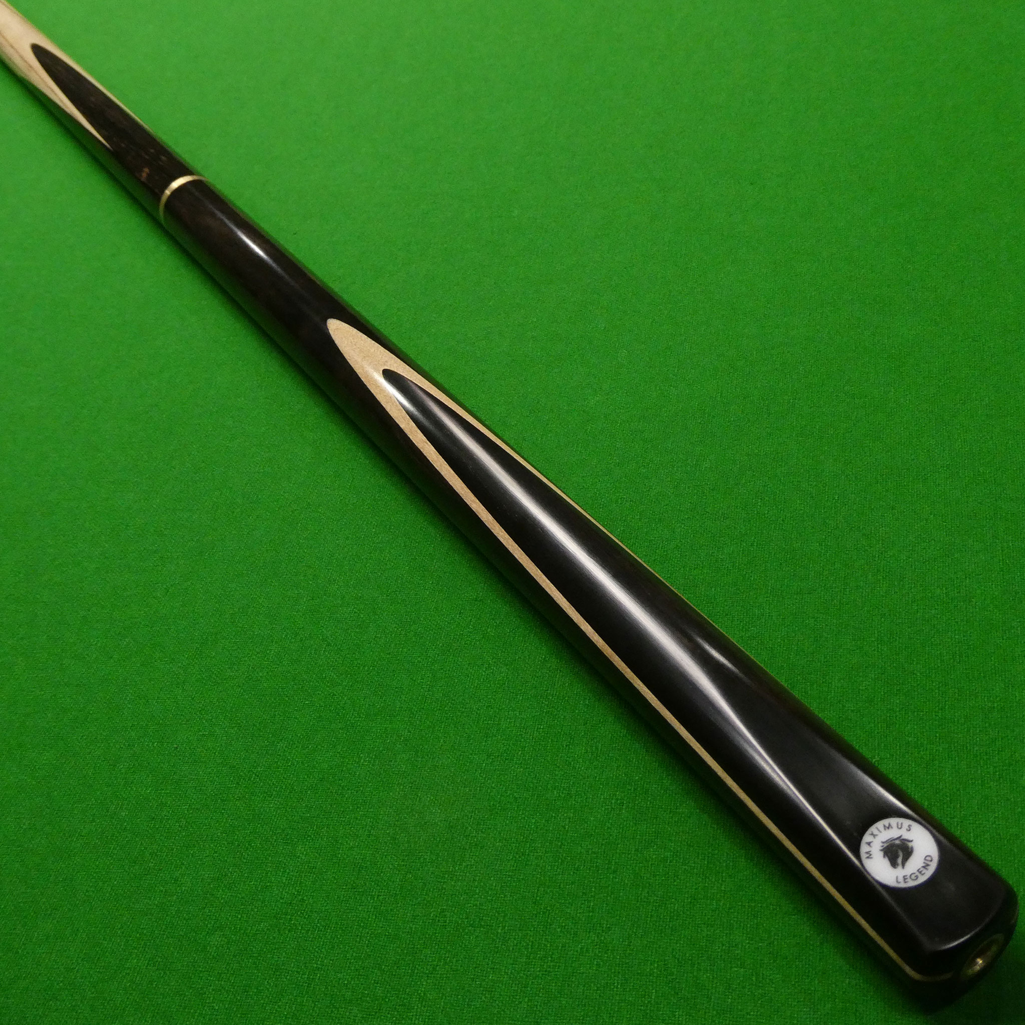 3/4 Maximus Legend snooker cue - Ash, Ebony & Macassar (B)