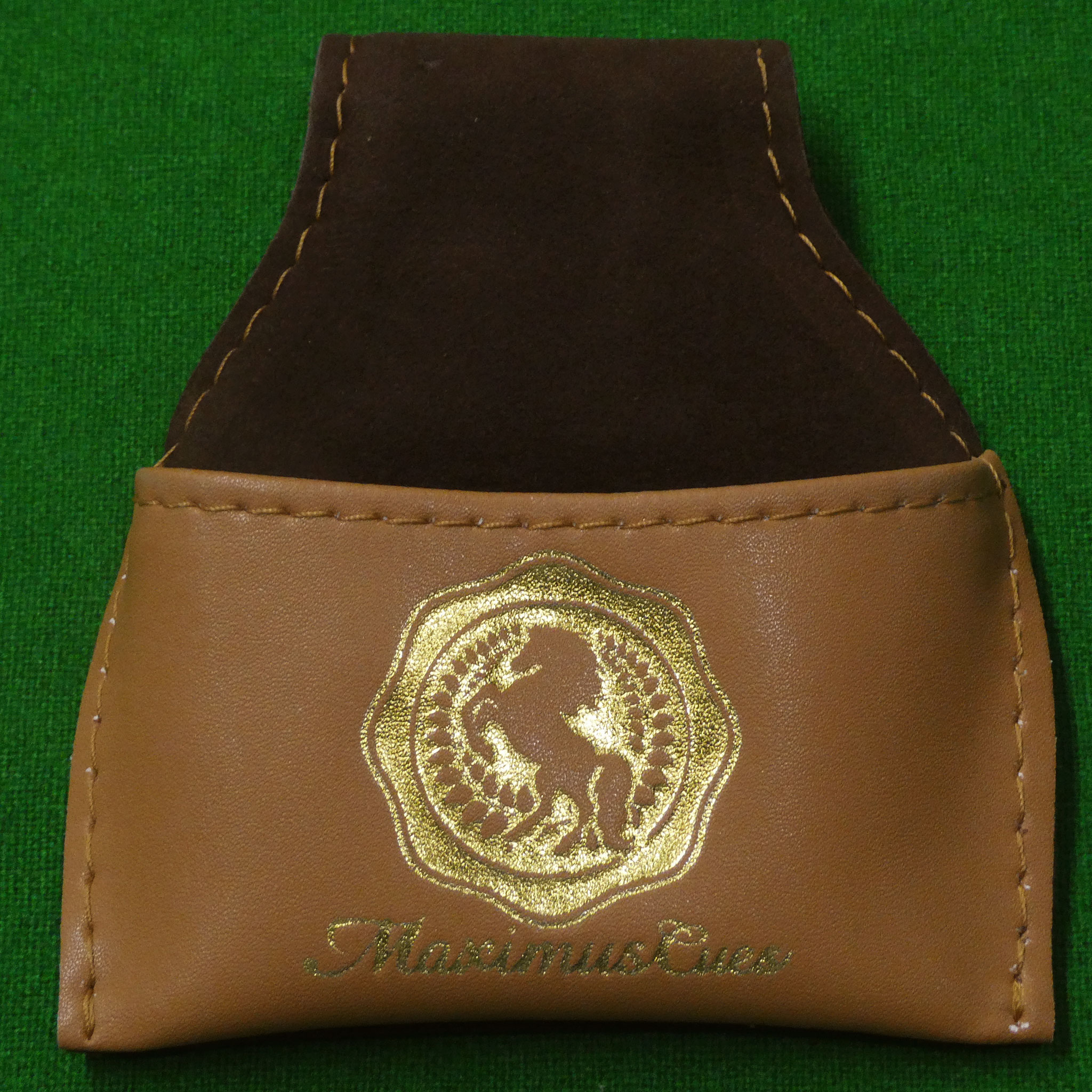 Maximus Cue Leather Chalk Pouch Caramel