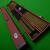 2pc Baize Master deluxe cue case - Burgundy - view 5