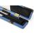 3/4 Baize Master Luxury cue case Black & Blue Patchwork - view 4