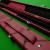 3/4 cue case Burgundy & Black stitch - view 3