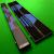 3/4 Wide cue case Black & Blue (Holds 2 cues) - view 1