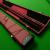 3/4 cue case Burgundy & Black stitch - view 2