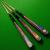 3/4 Taylor Rainbow Hand Spliced Snooker cue + Mini butt - view 7