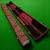 3/4 cue case Burgundy & Black stitch - view 1