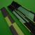 3/4 cue case Chequered Black & Green - view 3