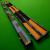 1pc Slimline cue case Black & Blue Patchwork - view 1