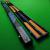 1pc Slimline cue case Blue & Black pimple - view 1