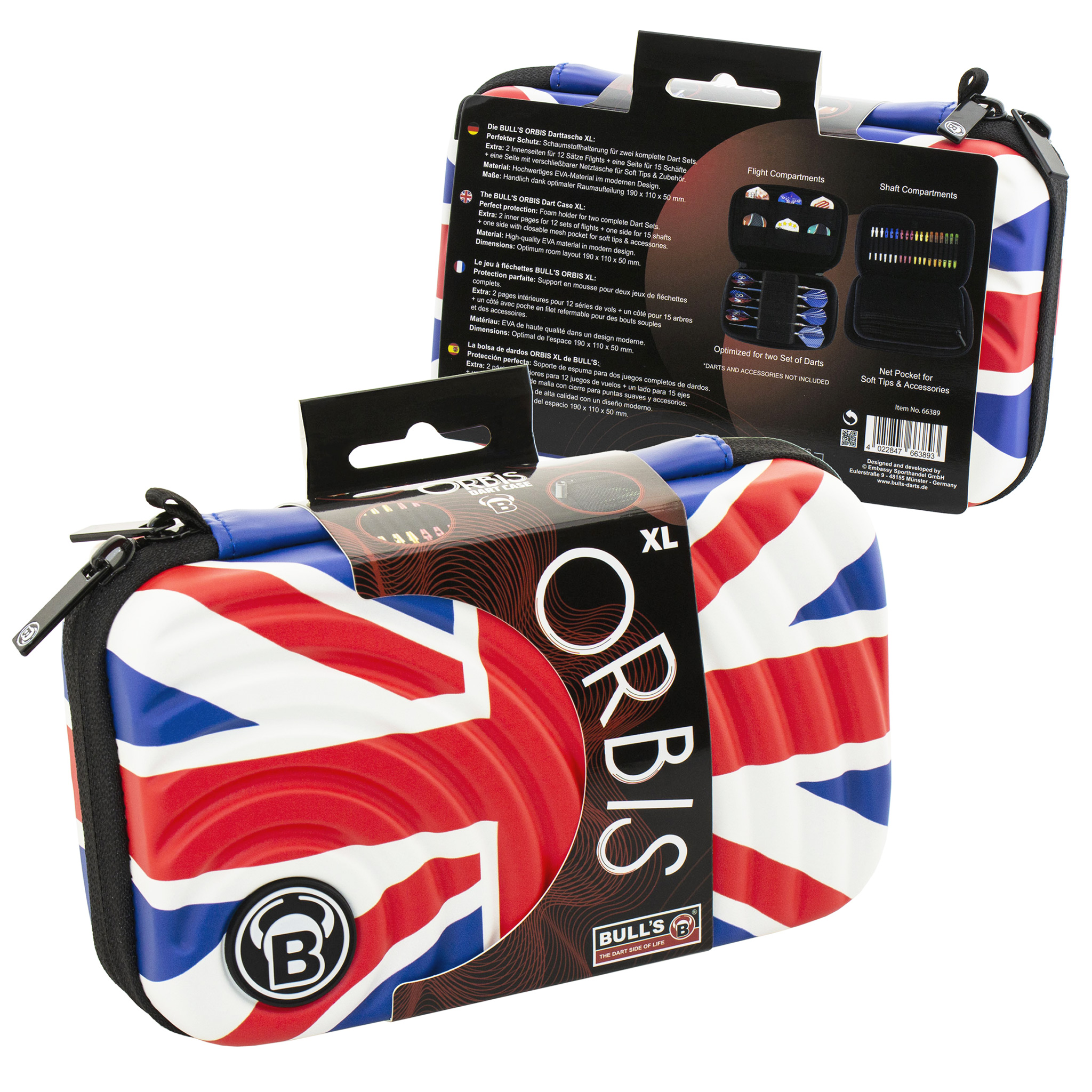 Bulls Orbis XL dart case Union Jack