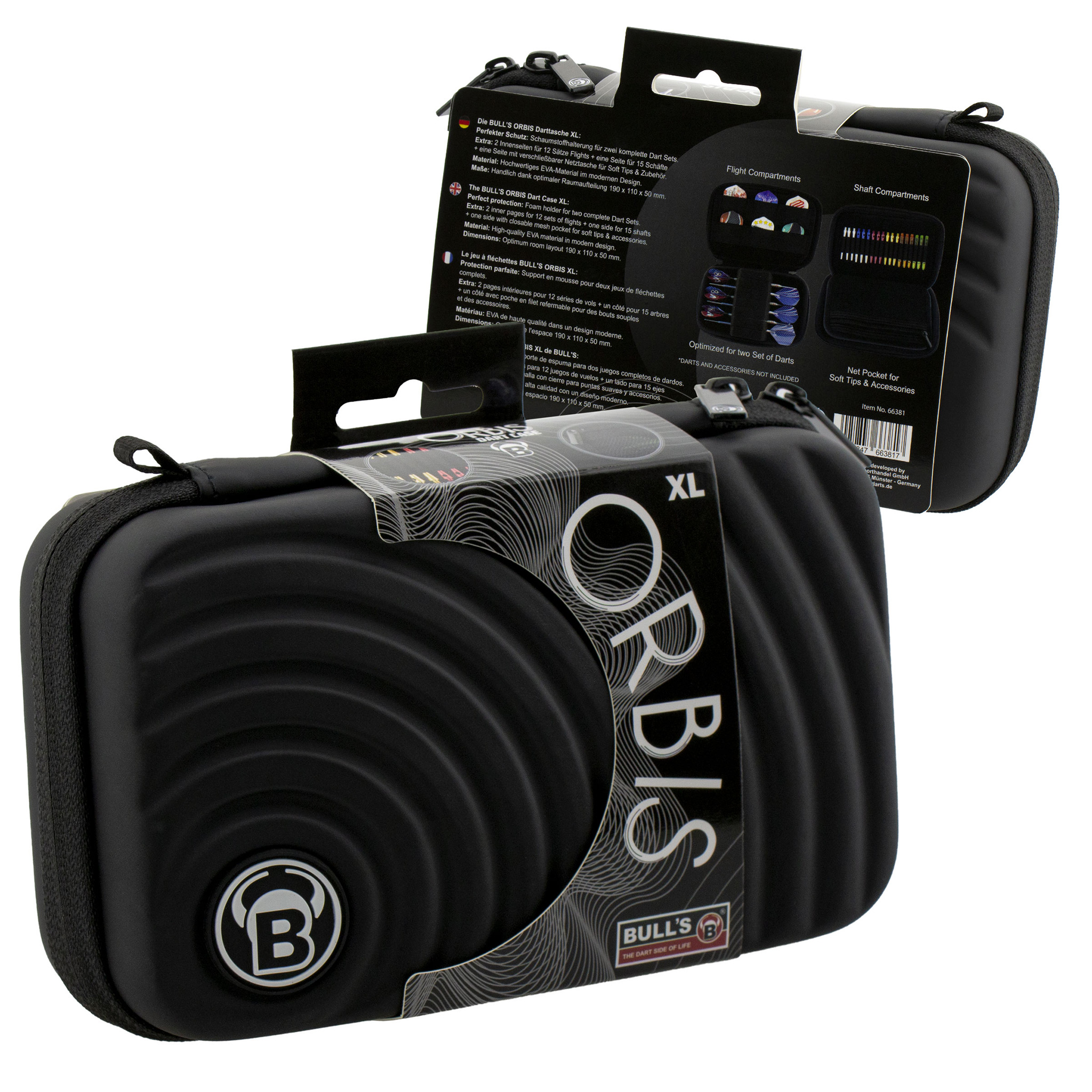 Bulls Orbis XL dart case Black