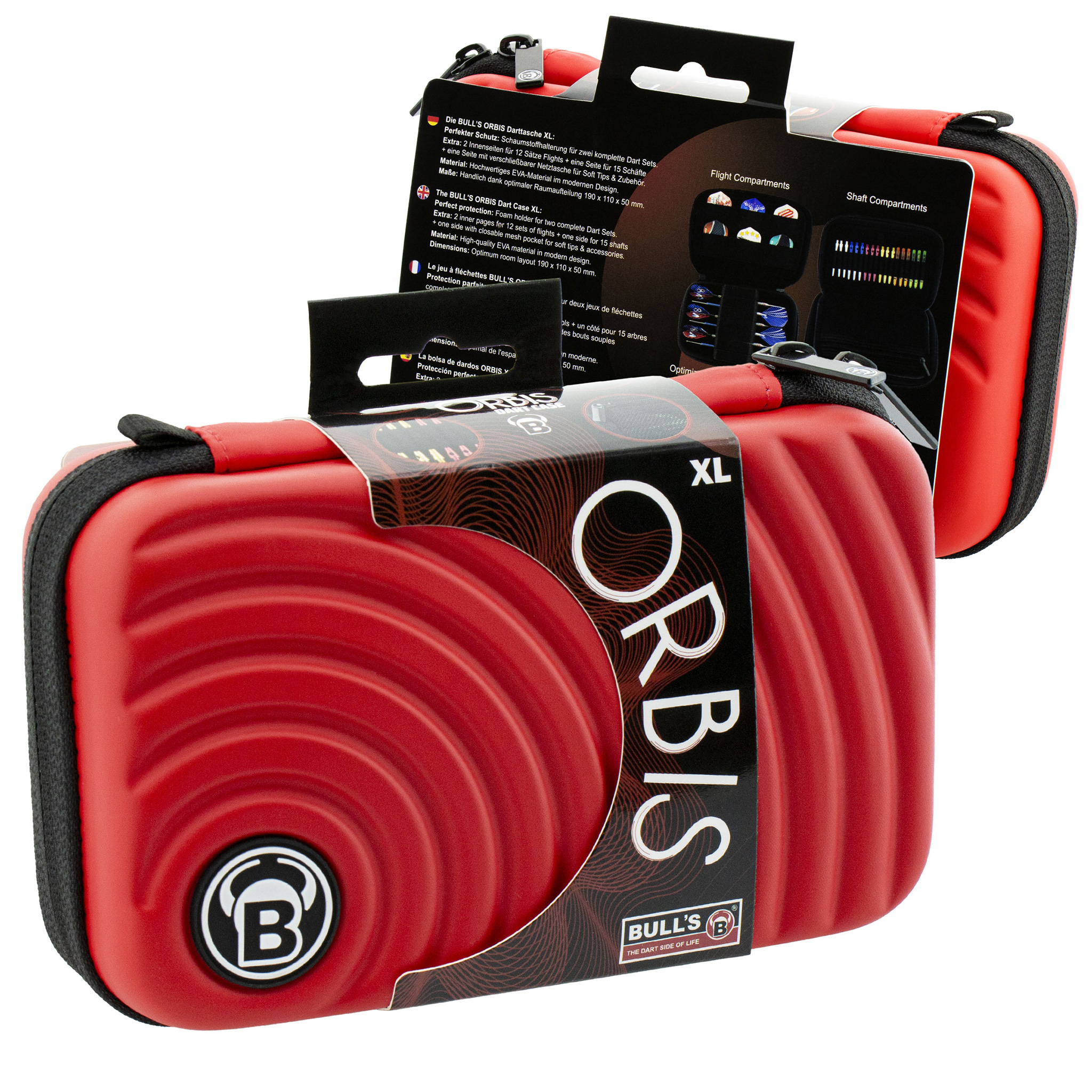 Bulls Orbis XL dart case Red