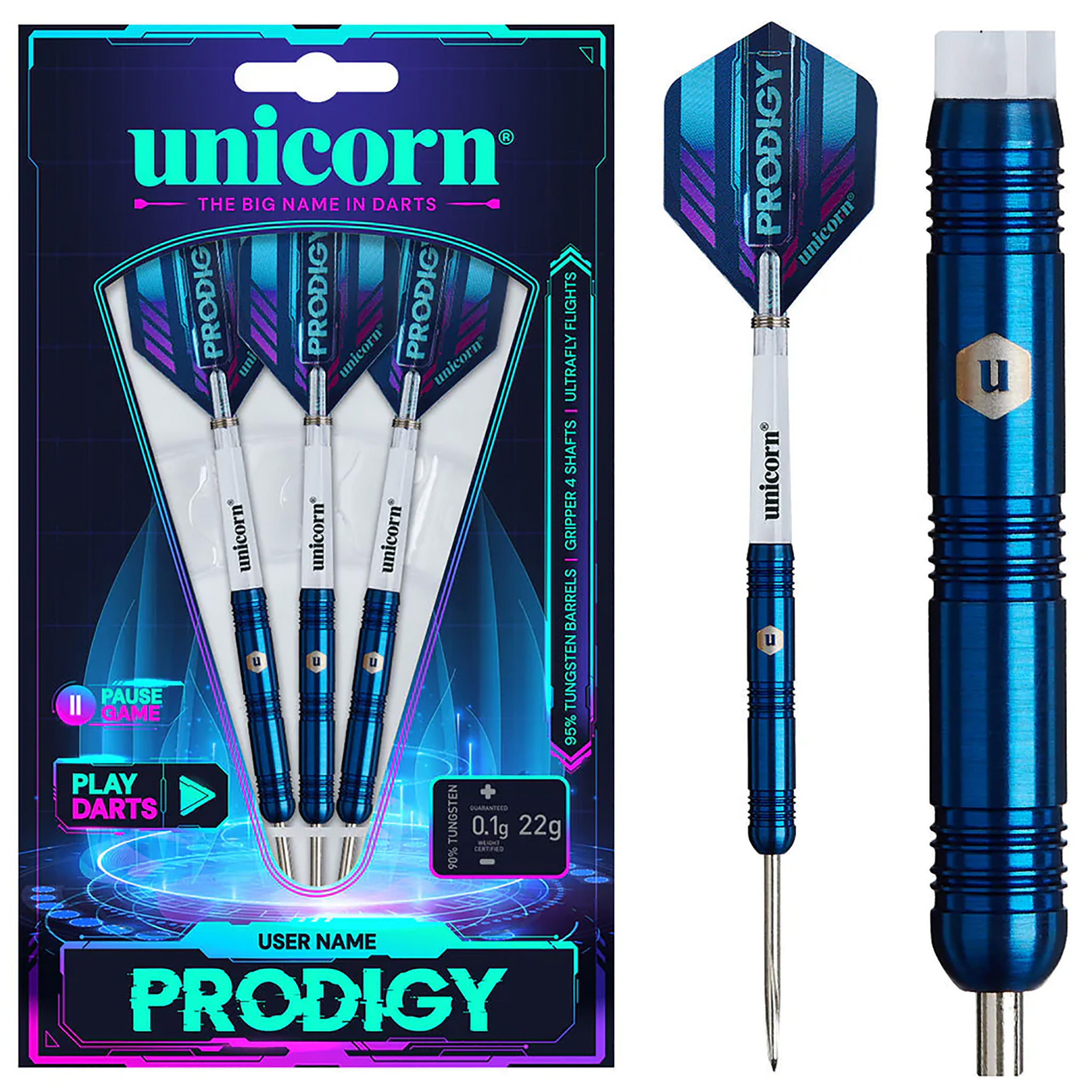 Prodigy 01 Parallel darts set 95%