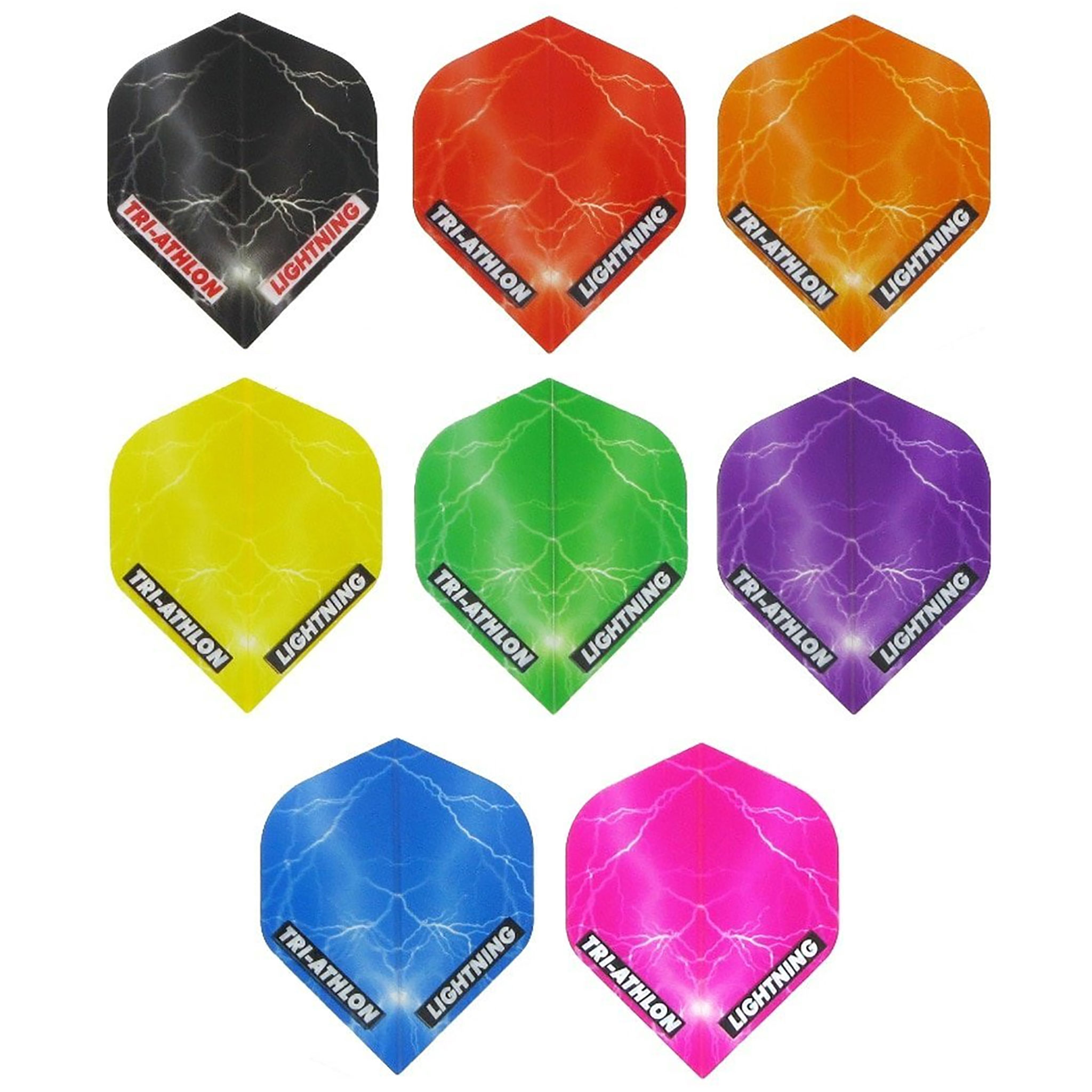 Triathlon Lightning Translucent Dart Flights - 5 sets